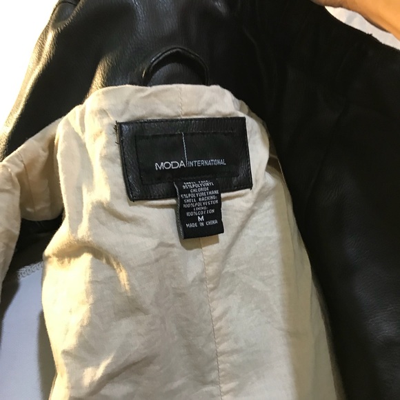 Moda International Vegan Leather Moto Vest - Picture 5 of 5